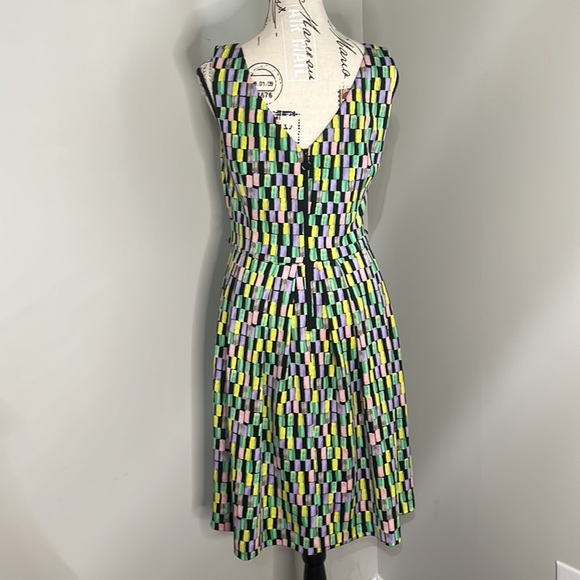 Calvin Klein Multi Color Fit and Flare Dress -B4 - Picture 4 of 6